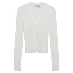 Ailany Long Sleeve Shrunken Rib Knit Cardigan