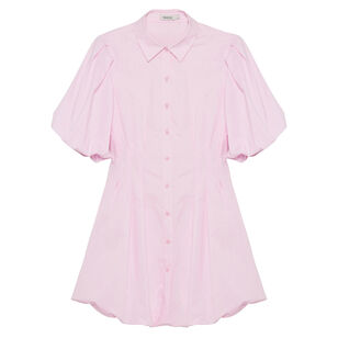 Cleo Balloon Sleeve Pintuck Mini Dres