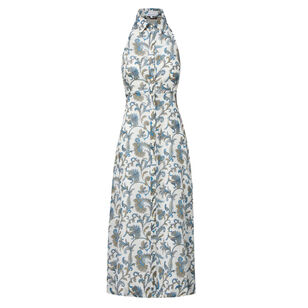 Mackey Sleeveless Halterneck Paisley Midi Dress