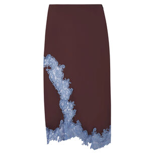 Olivia Satin And Lace Midi Skirt