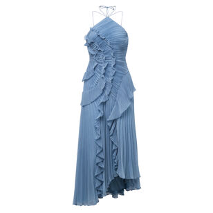 Lorelie Halterneck Pleated Gown