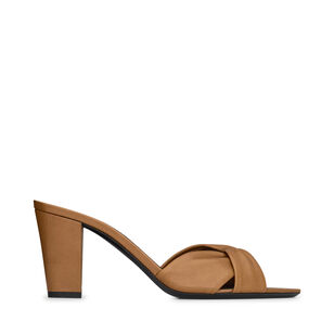 Franciane 75mm Block Heel Leather Mule