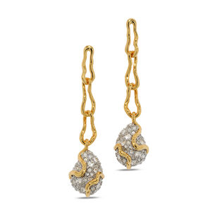 Sonales Crystal Linked Pebble Earrings