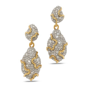 Sonales Crystal Pebble Double Drop Earrings