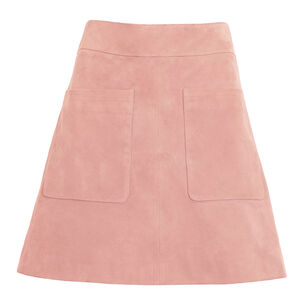 Fran Suede Patch Pocket Mini Skirt