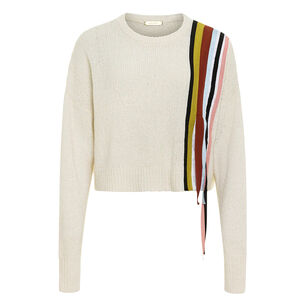 Timo Long Sleeve Stripe Detail Pullover Sweater