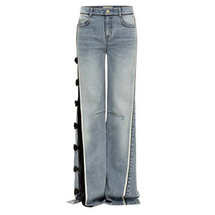 Dan Bow-Detail Boyfriend Jeans