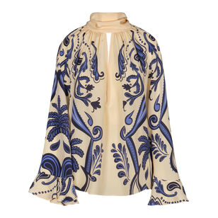 Ritmo Sol Long Sleeve Silk Top