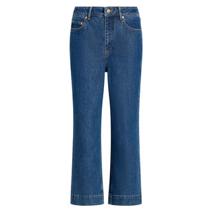 Joey Mid-Rise Cropped Wide-Leg Jean